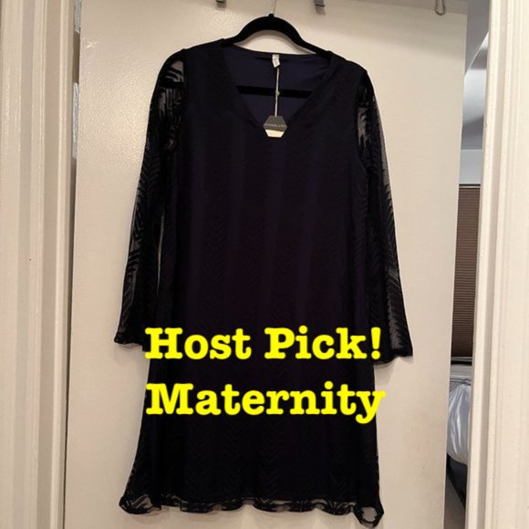 HOST PICK! Pinkblush‎ Black Maternity Dress – Size Medium – NWT - Picture 2 of 10